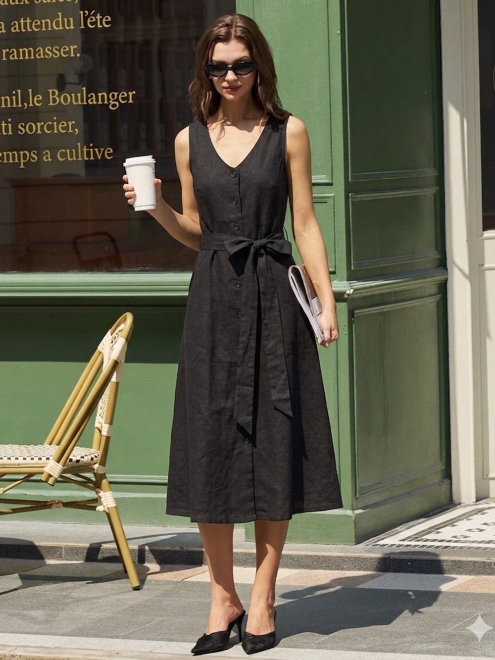 NWOT Pact Organic Cotton Hemp Midi Dress Size M